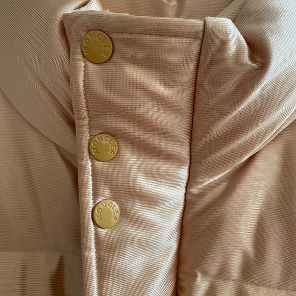 Brand New Moncler x Palm Angels Keon Jacket sz 0 Gold Yellow Metallic - Picture 2 of 14